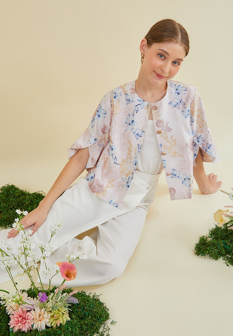 Selina Outer - Floral Tulip Sleeve Outerwear