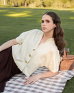 Leticia Top - Raglan Puff Overlapping Top