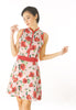 Suzy Cheongsam Dress - Modern Floral Print Dress