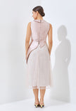 Yora Cheongsam Dress - Midi Asymmetric Neckline Dress