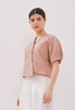 Zinie Top - Wool Blend Puff Sleeve Top