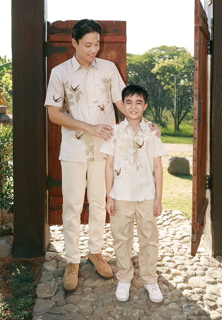 Elowyn Boy Shirt – Boys Cheongsam Cream Shirt (Pre-Order)