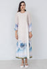 Marrie Print Long Dress Beige ( Pre-Order )