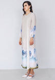 Marrie Print Long Dress Beige ( Pre-Order )