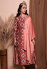 Nahla Print Long Dress Peach (Pre-Order)