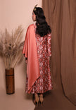 Nahla Print Long Dress Peach (Pre-Order)