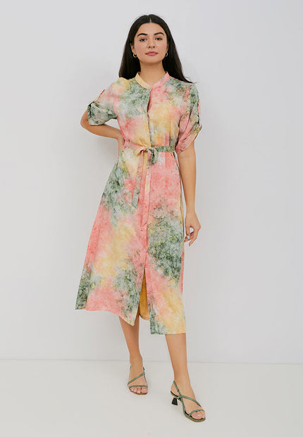 Ophelia Dress Peach/Green (Pre-Order)