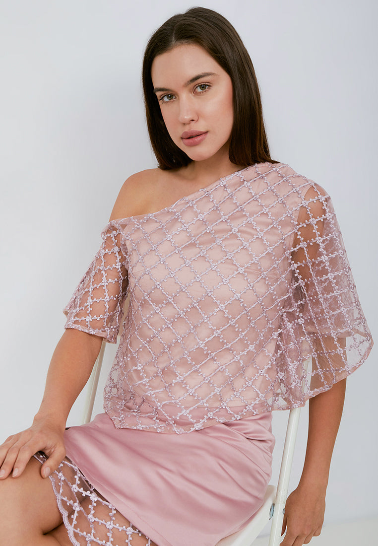 Quinn Lace Top Pink