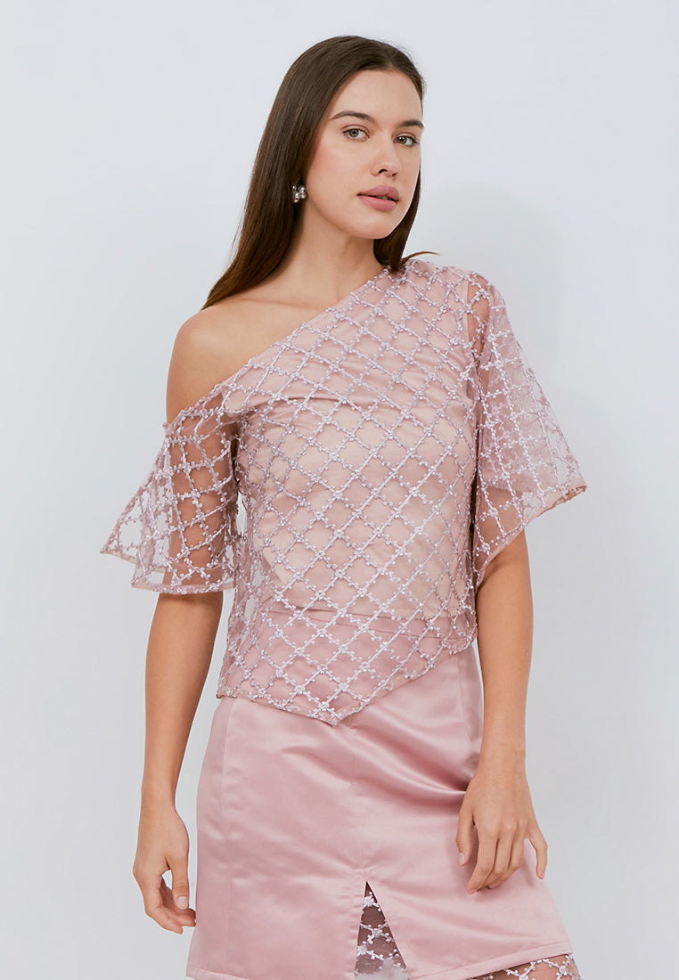 Quinn Lace Top Pink