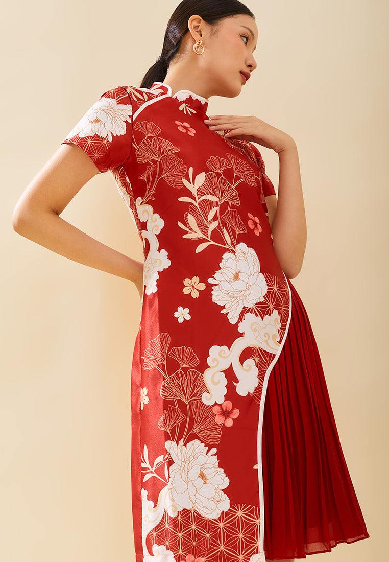 Raven Cheongsam Dress Red (Pre-Order)