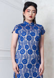 Ruby Cheongsam Dress Blue