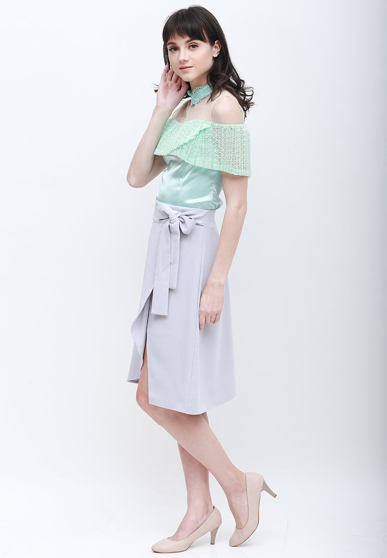 Vana Cheongsam Top Green