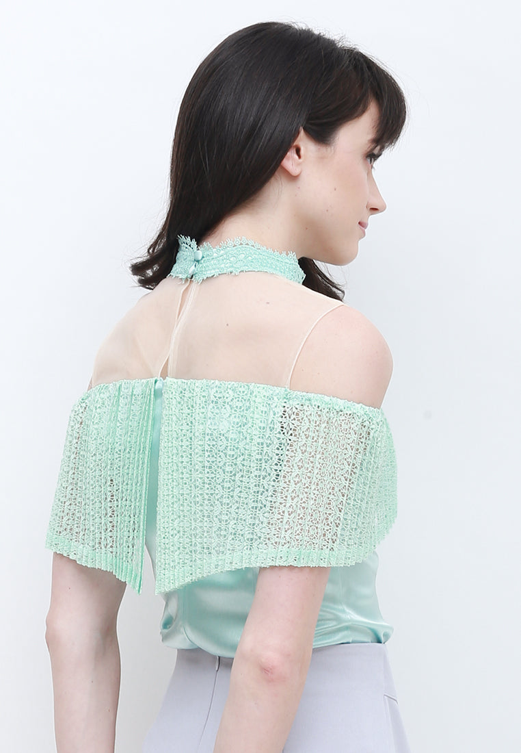 Vana Cheongsam Top Green